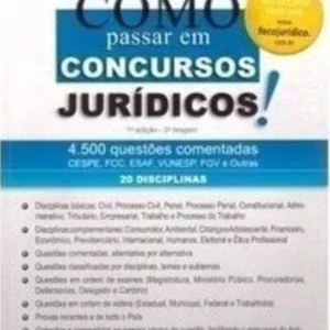 Como Passar em Concursos Juridicos 4500 Questoes Comentadas 20 Disciplinas