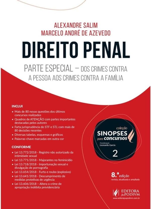 Direito Penal Parte Especial - 8ª Ediçao - Col Sinopses Para Concursos 2