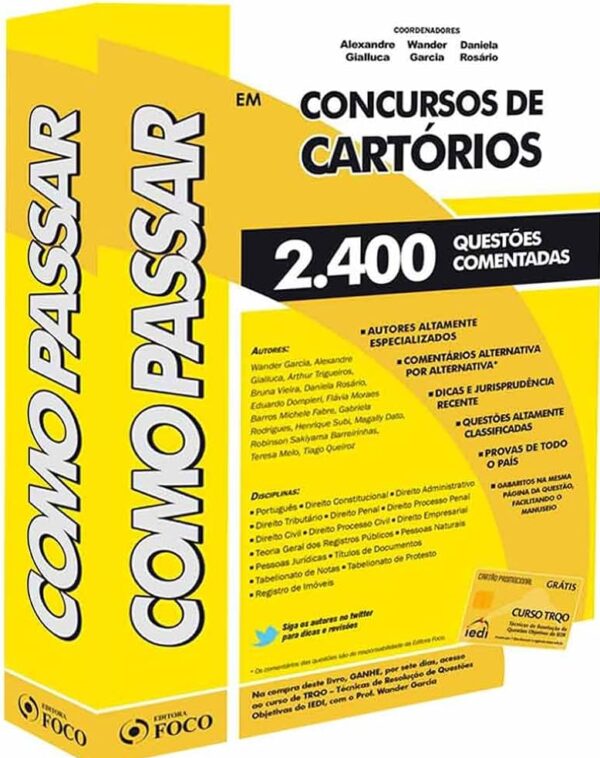 Como Passar em Concursos de Cartorios - 2 Ediçao - 2400 Questoes Comentadas