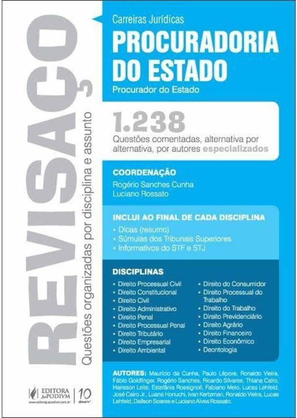 Revisaço Carreiras Juridicas Procuradoria do Estado Procurador do Estado 1238 Questoes