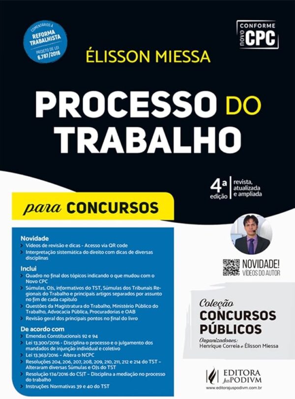 Processo do Trabalho Para Concursos - 4ª Ediçao - Col Concursos Publicos