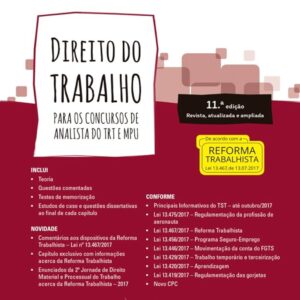 Direito do Trabalho Para os Concursos de Analista do Trt e Mpu - 11ª Ediçao Col Tribunais e Mpu