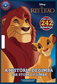 Megahistorias para Colorir com Adesivos Bilíngue - O Rei Leão