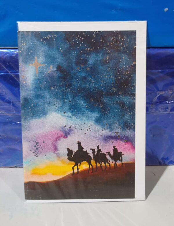 Cartão Postal de Natal - Os Três Reis Magos