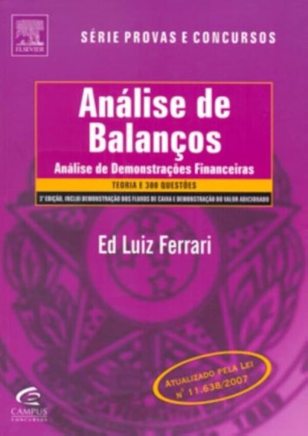 Analise de Balanços - Série Provas e Concursos 2ª