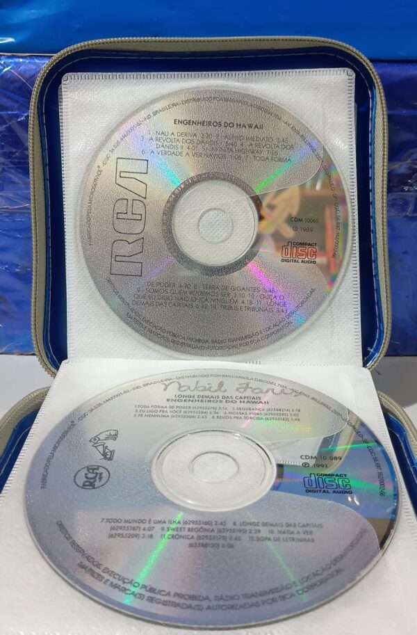 Porta CD Azul com Capacidade para 40 Midias (Jiadai) +18 CDs - Imagem 3
