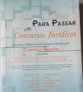 Para Passar em Concursos Jurídicos 5ª - Caderno de Questões 2ª Tiragem