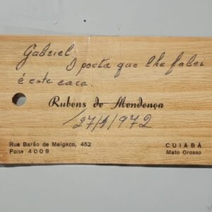 Cartão de Visita - Rubens de Mendonça (Item de Colecionador)