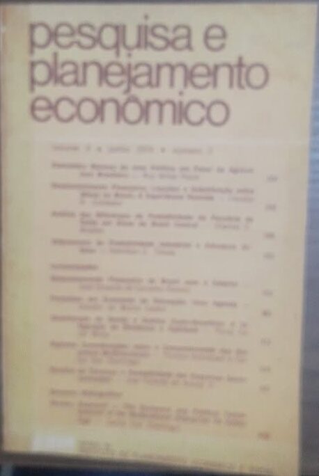 Pesquisa e Planejamento Econômico Vol. 4 Junho 1974 n 02